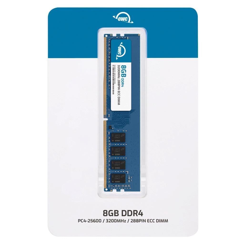 OWC 8GB DDR4 3200 PC4-25600 CL22 1Rx8 288-pin 1.2V ECC Unbuffered